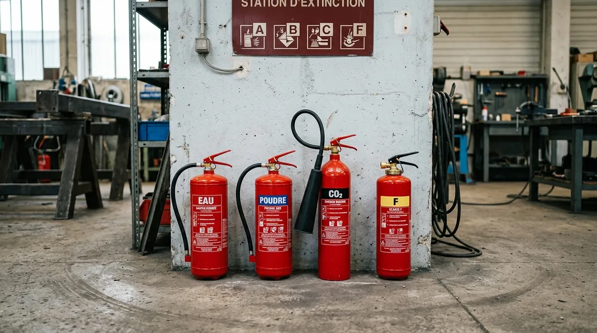 Quel extincteur pour quel feu ? Classes A, B, C, D, F