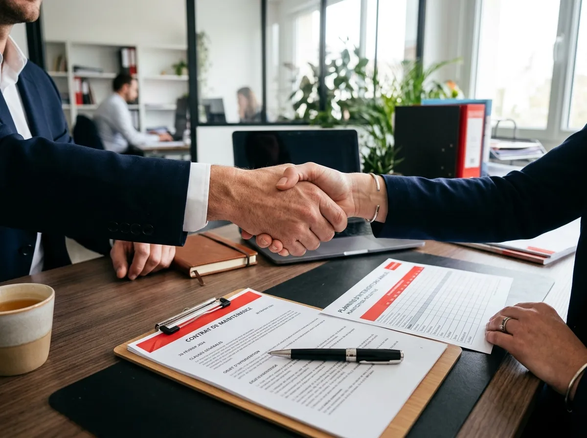 Signature et planning d'un contrat de maintenance sécurité incendie